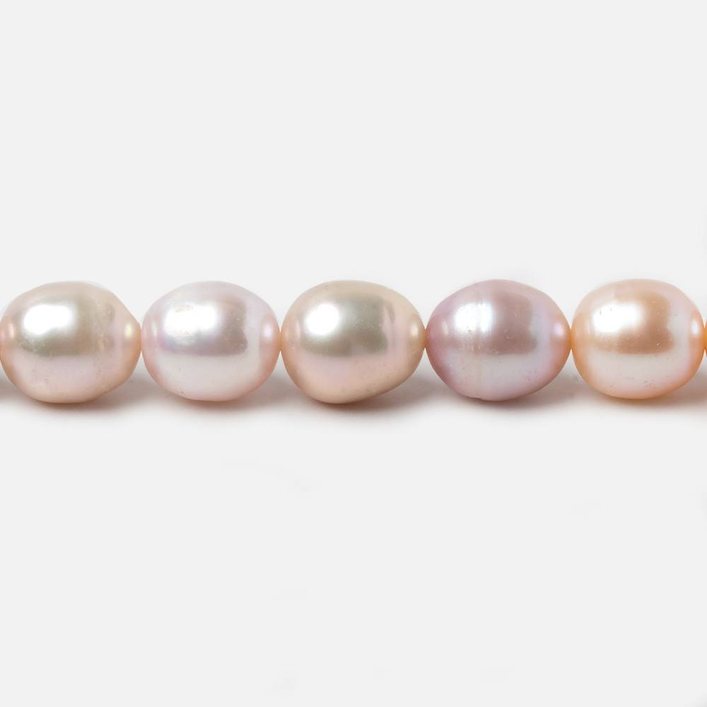 7x8-8x9mm Tri Color Oval Straight Drilled Freshwater Pearls 16 inch 43 pieces - Beadsofcambay.com