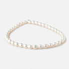 7x9-8x10mm Cream Straight Drilled Oval Freshwater Pearls 15 inch 40 pieces - Beadsofcambay.com