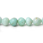 7x9-8x9mm Blue Peruvian Opal Faceted Candy Kiss beads 8 inch 24 beads - Beadsofcambay.com