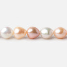 7x9mm TriColor Straight Drill Baroque Freshwater Pearl 16 inch 45 pieces A - Beadsofcambay.com