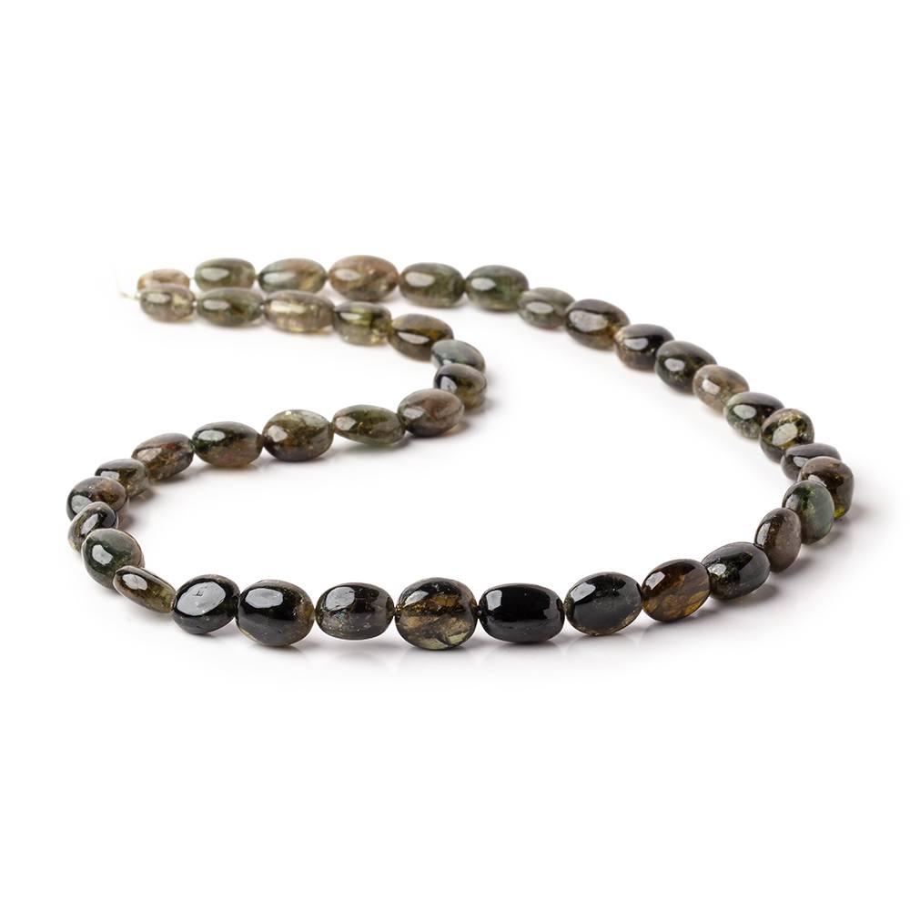 8-10.5mm Green Tourmaline Plain Nugget Beads 16 inch 41 pieces - Beadsofcambay.com
