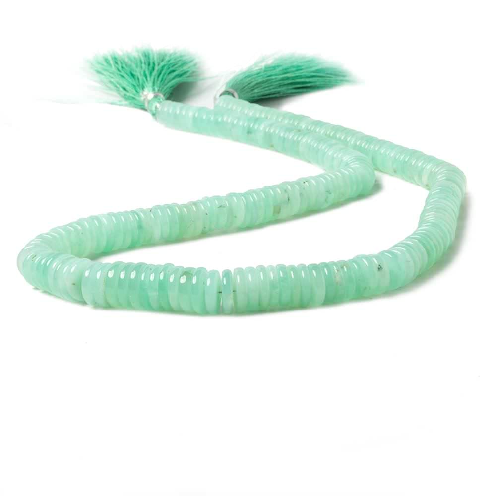 8-10.8mm Chrysoprase plain rondelle beads 18 inch 197 pieces - Beadsofcambay.com