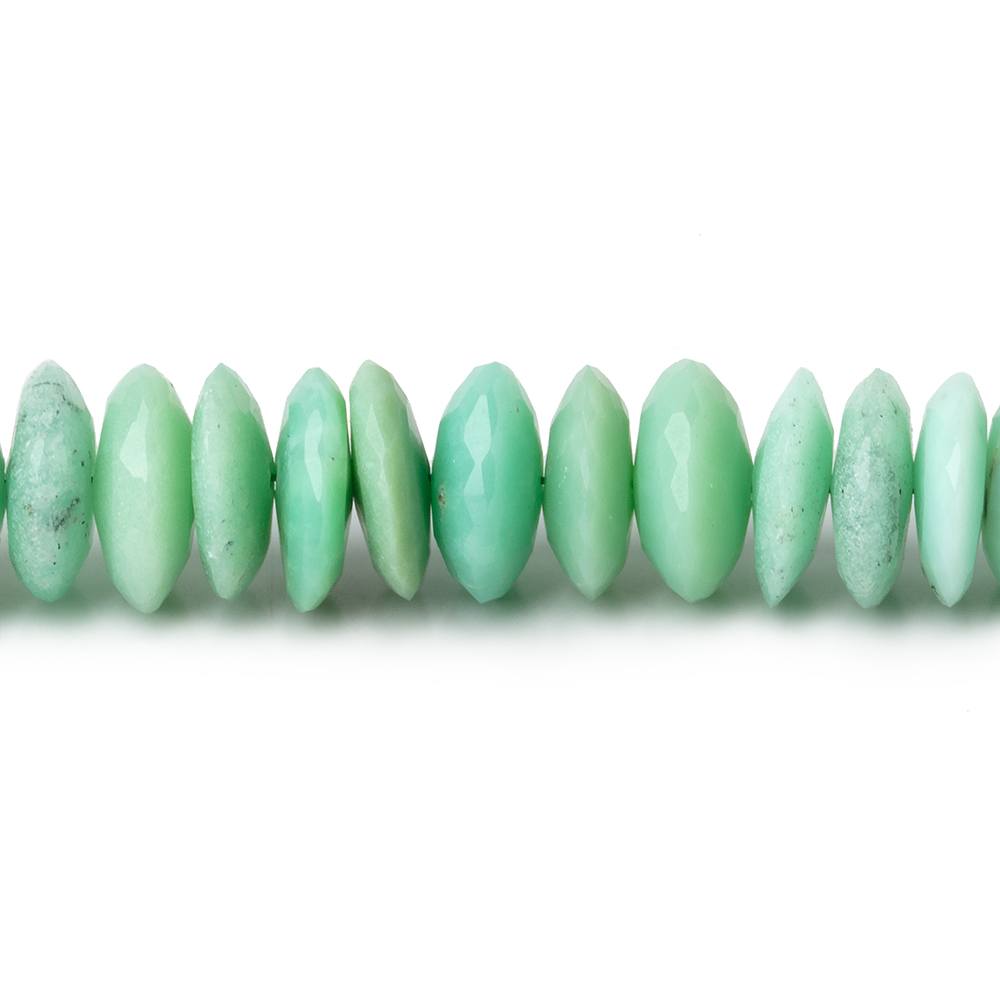 8-10mm Chrysoprase German Faceted Rondelle Beads 16 inch 124 pieces - Beadsofcambay.com