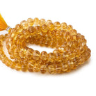 8-10mm Citrine hand carved Melon rondelles 15 inch 61 beads - Beadsofcambay.com