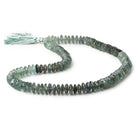 8-10mm Moss Aquamarine German Faceted Rondelle Beads 16 inch 112 pieces - Beadsofcambay.com