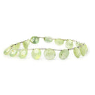 8-10mm Prehnite Beads Top Drilled Faceted Coin 8 inch 18 pieces - Beadsofcambay.com