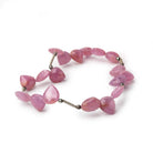 8-10mm Ruby Shoulder Drill Faceted Heart Beads 7 inch 18 pieces - Beadsofcambay.com