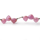 8-10mm Ruby Shoulder Drill Faceted Heart Beads 7 inch 18 pieces - Beadsofcambay.com