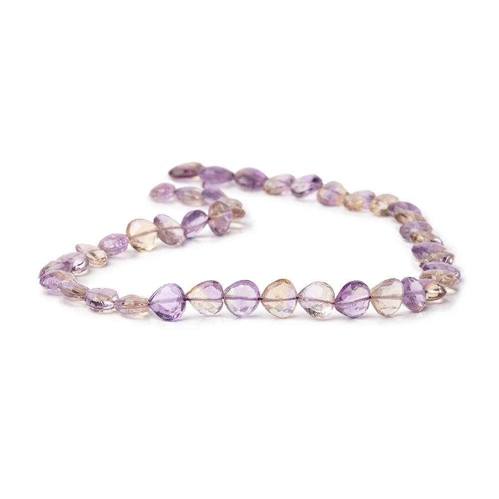 8-11mm Ametrine Straight Drill Faceted Hearts 13 inch 42 Beads - Beadsofcambay.com