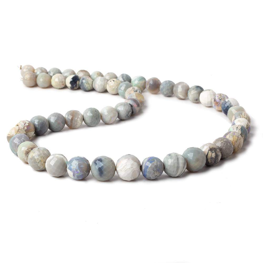 8-11mm Australian Opal faceted round beads 18 inch 52 pieces - Beadsofcambay.com