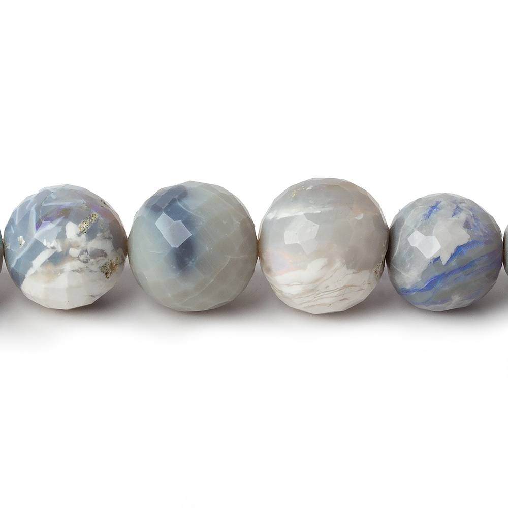 8-11mm Australian Opal faceted round beads 18 inch 52 pieces - Beadsofcambay.com
