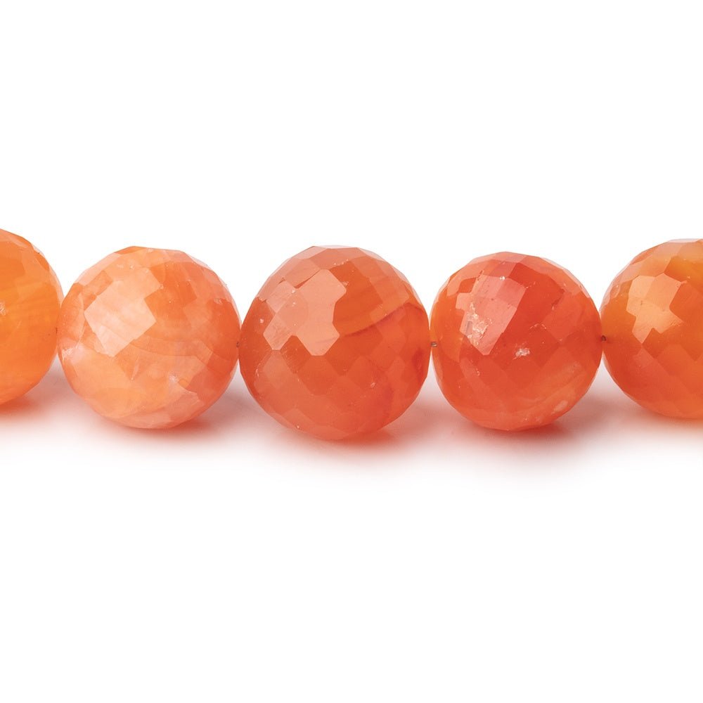 8-11mm Carnelian Faceted Round Beads 16 inch 48 pieces - Beadsofcambay.com