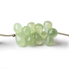 8-11mm Prehnite Beads Tear Drop Briolette 8 inch 48 pieces - Beadsofcambay.com
