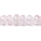 8-11mm Rose Quartz faceted rondelle beads 16 inch 60 pieces AA - Beadsofcambay.com