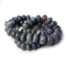 8-12.5mm Blue Grey Australian Opal faceted rondelle beads 18 inch 73 pieces - Beadsofcambay.com