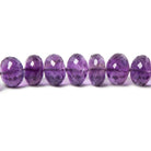 8-12mm Amethyst Faceted Rondelle Beads 16 inch 58 pieces - Beadsofcambay.com