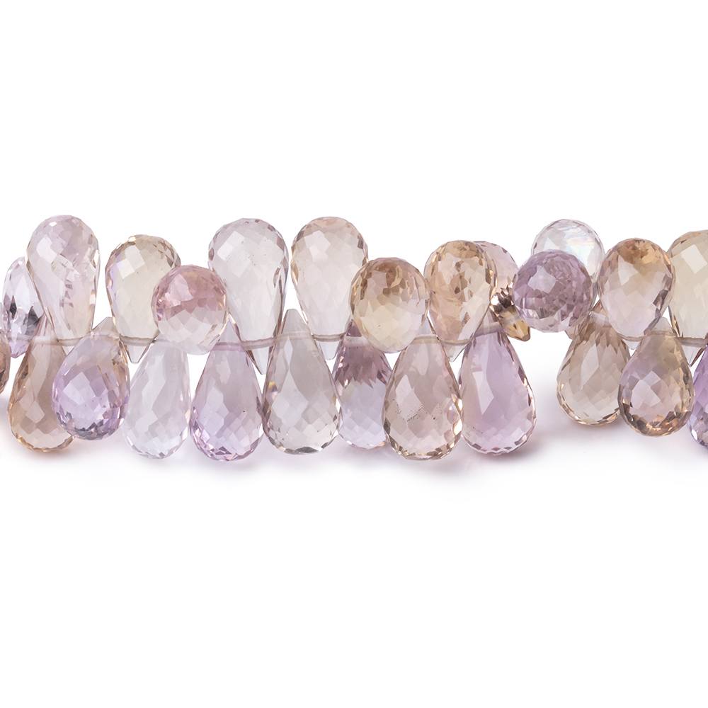 8-12mm Ametrine Faceted Tear Drop Beads 8 inch 80 pieces - Beadsofcambay.com