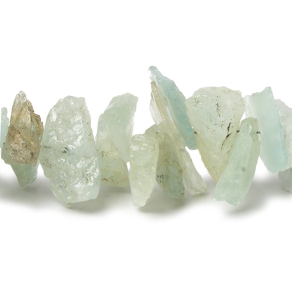 8-12mm Frosted Multi Beryl Chip Faceted Nuggets 7.5 inch 62 pieces - Beadsofcambay.com