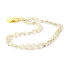 9-13mm Lemon Quartz Faceted Heart Beads 16 inch 42 pieces - Beadsofcambay.com