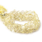 9-13mm Lemon Quartz Faceted Heart Beads 16 inch 42 pieces - Beadsofcambay.com