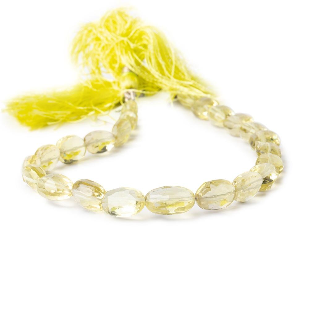 8-12mm Lemon Quartz Faceted Oval Beads 9 inch 23 pieces - Beadsofcambay.com