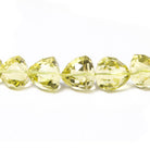 8-12mm Lemon Quartz Straight Drill Trillion Beads 16 inch 42 pieces - Beadsofcambay.com