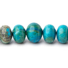 8-12mm Peruvian Blue Opalina Plain Rondelles 20 inch 90 Beads AA - Beadsofcambay.com