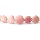 8-12mm Pink Peruvian Opal Carved Coin Beads 16 inch 48 pieces - Beadsofcambay.com