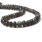 8-12mm Platinum Grey Moonstone faceted rondelles 15 inch 56 Beads - Beadsofcambay.com