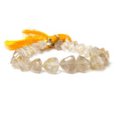 8-12mm Rutilated Quartz Straight Drilled Faceted Trillions 8.25 inch 23pcs - Beadsofcambay.com