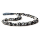 8-13mm Dendritic Opal German Faceted Rondelles 16 inch 95 beads - Beadsofcambay.com