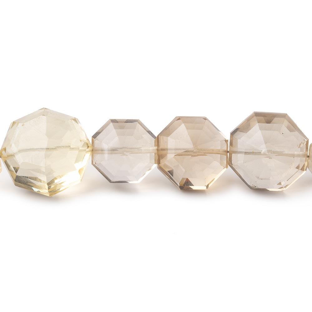 8-13mm Multi Gemstone Faceted Octagon Beads 16 inch 48 pieces - Beadsofcambay.com