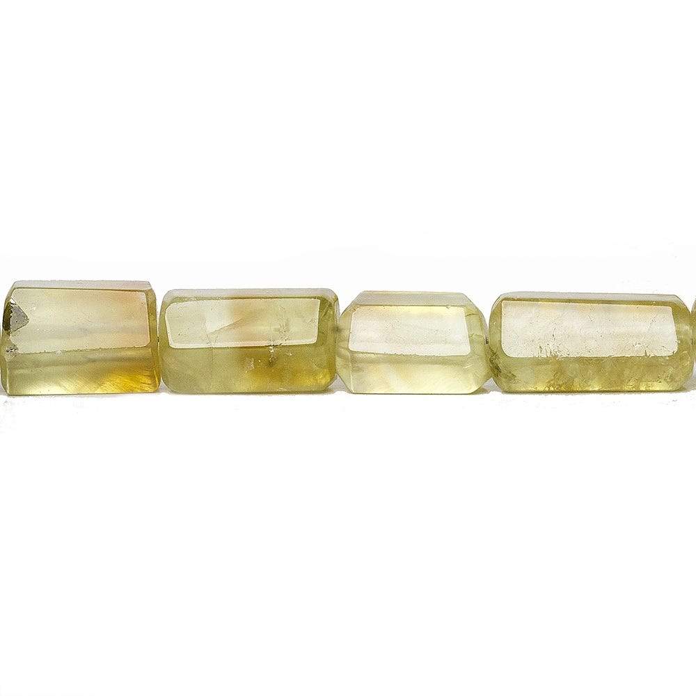 8-13mm Prehnite Straight Drill Tube Beads 15 inch 34 pieces - Beadsofcambay.com