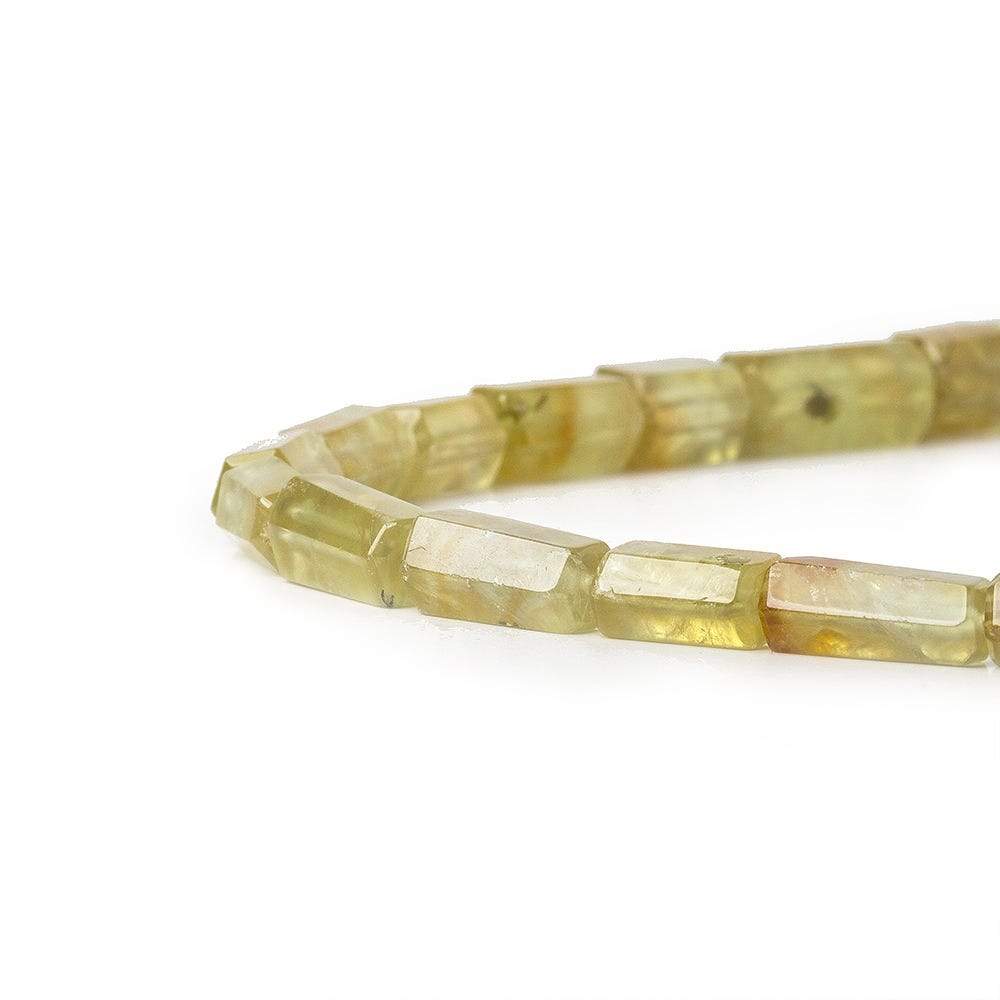 8-13mm Prehnite Straight Drill Tube Beads 15 inch 34 pieces - Beadsofcambay.com