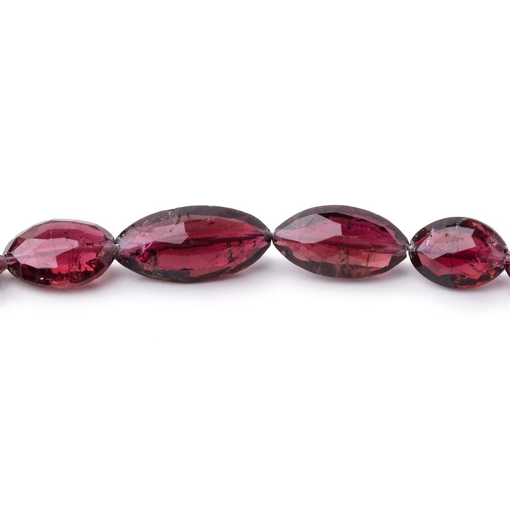 8-13mm Rubelite Tourmaline Faceted Marquise Beads 18 inch 49 pieces AAA - Beadsofcambay.com