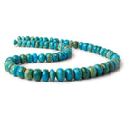 8-14mm Peruvian Blue Opal plain rondelle beads 20 inch 70 pieces A - Beadsofcambay.com