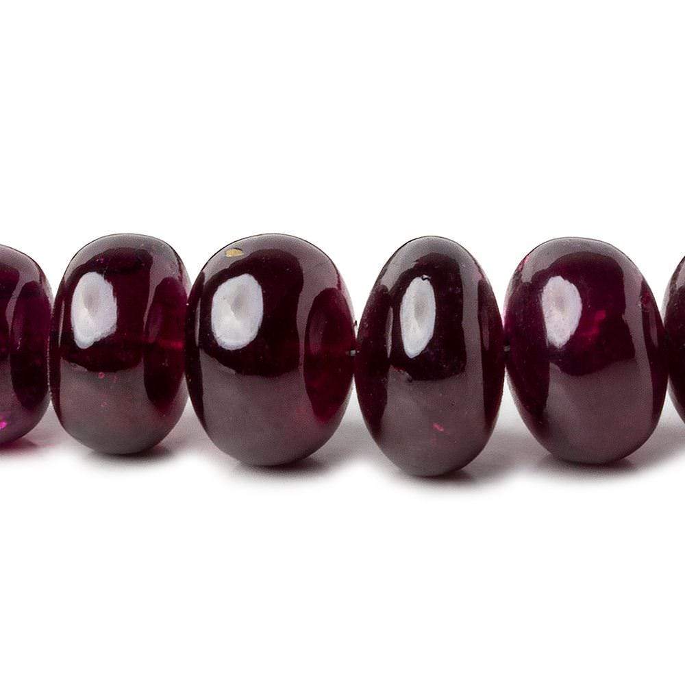 8-14mm Rhodolite Garnet plain rondelle beads 17 inch 74 AAA - Beadsofcambay.com