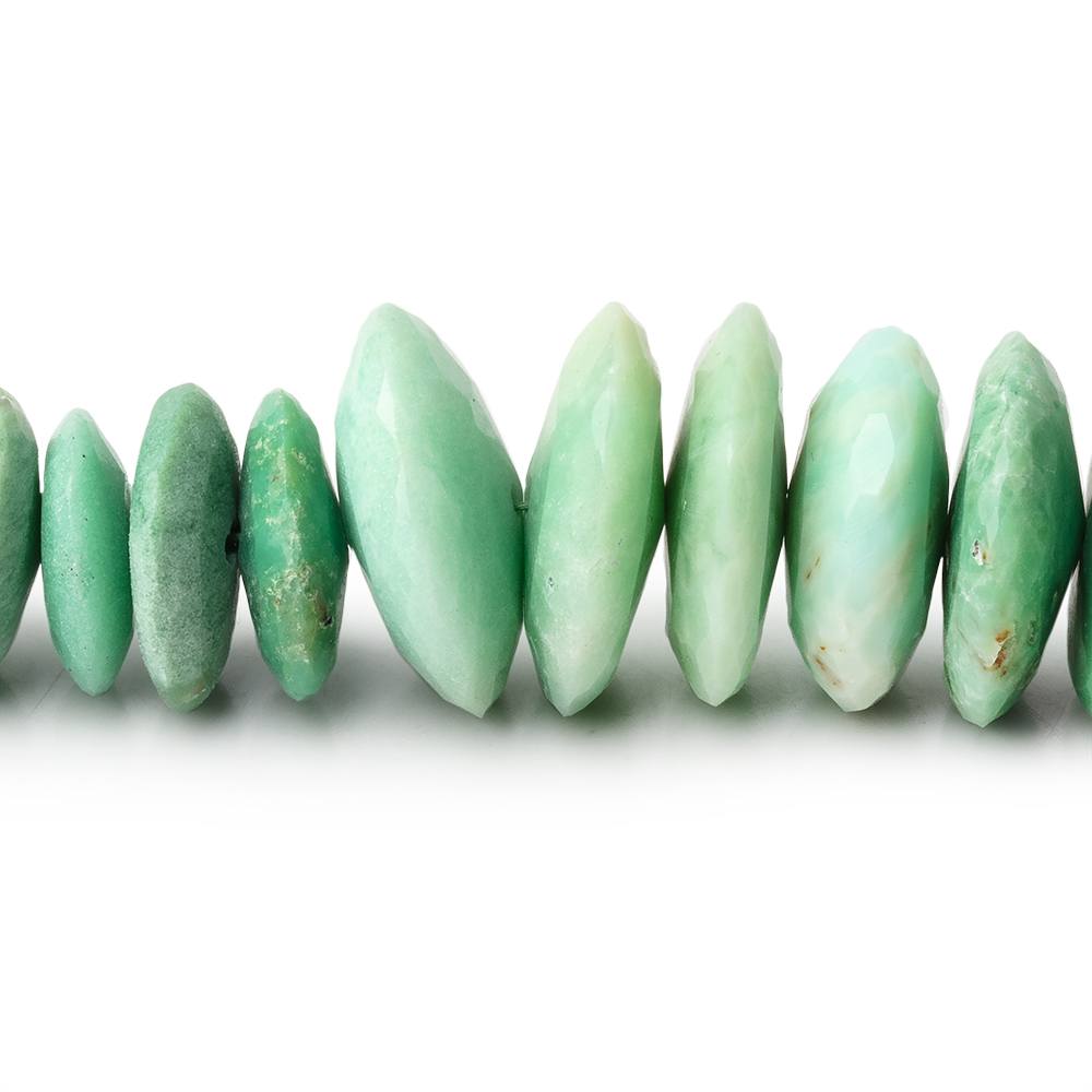 8-15mm Chrysoprase German Faceted Rondelle Beads 16 inch 114 pieces - Beadsofcambay.com