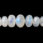 8-15mm Rainbow Moonstone plain rondelles 18 inch 82 beads AAA grade - Beadsofcambay.com