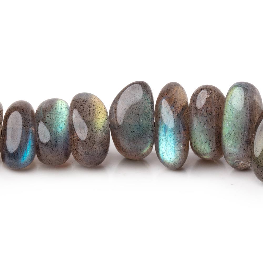 8-16mm Labradorite Plain Nugget Beads 16 inch 70 beads - Beadsofcambay.com