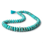 8-17mm Sleeping Beauty Turquoise Faceted Rondelle Beads 18 inch 70 pieces AAA - Beadsofcambay.com