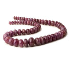 8-18mm Ruby Plain Rondelle Beads 20 inch 62 pieces AA - Beadsofcambay.com