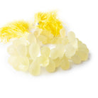 8-19mm Frosted Lemon Quartz Plain Tear Drop Beads 8 inch 58 pieces - Beadsofcambay.com