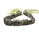 8-23mm Chrome Diopside Beads Unpolished Natural Crystal 8 inch 13 pieces - Beadsofcambay.com