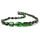 8-27mm Chrome Green Tourmaline Plain Nugget Beads 19 inch 35 pieces AAA - Beadsofcambay.com