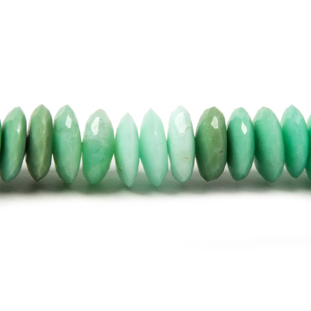 8-8.5mm Chrysoprase German Faceted Rondelle Beads 15 inch 135 pieces - Beadsofcambay.com