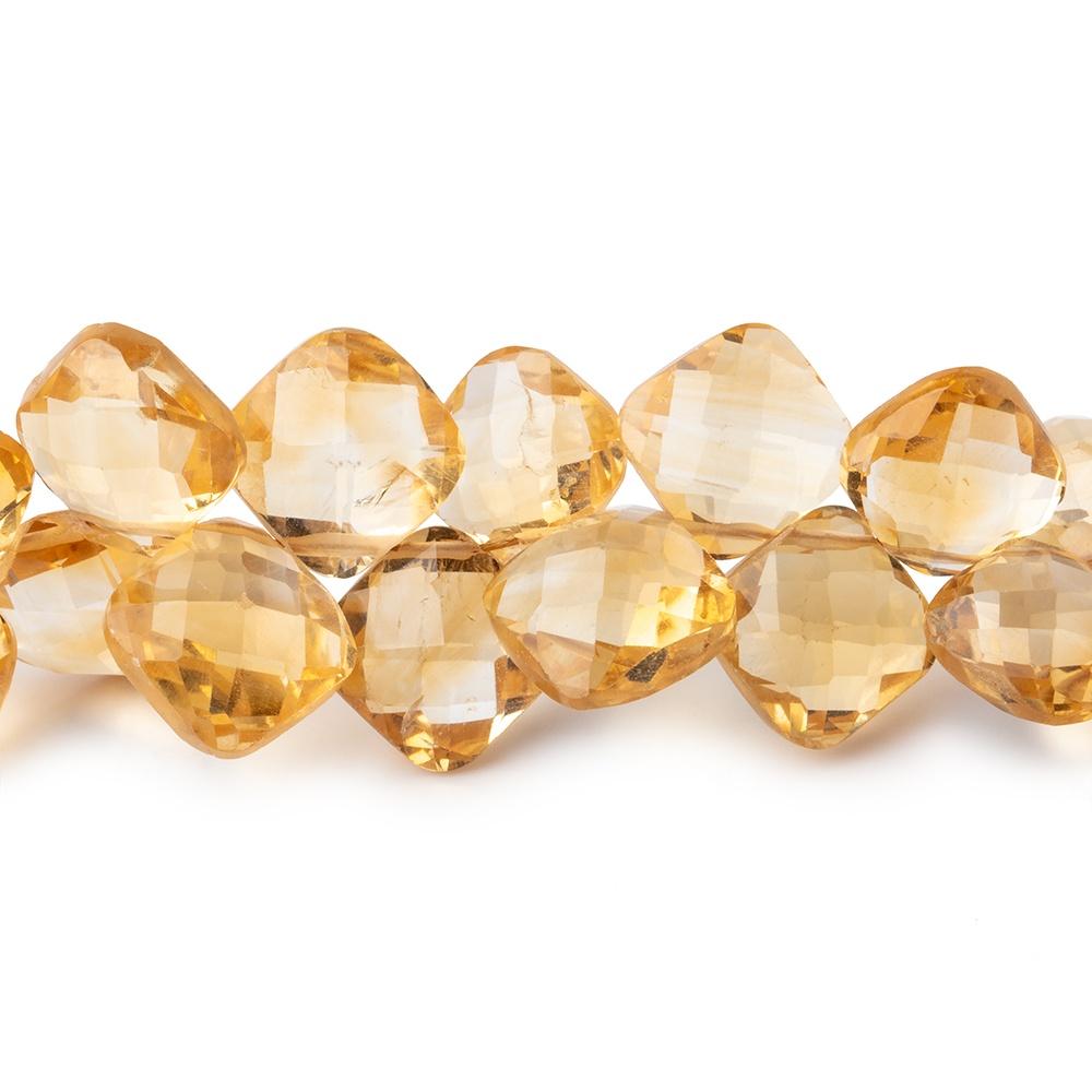 8-8.5mm Citrine Corner Drilled Faceted Pillow 8 inches 48 pieces - Beadsofcambay.com