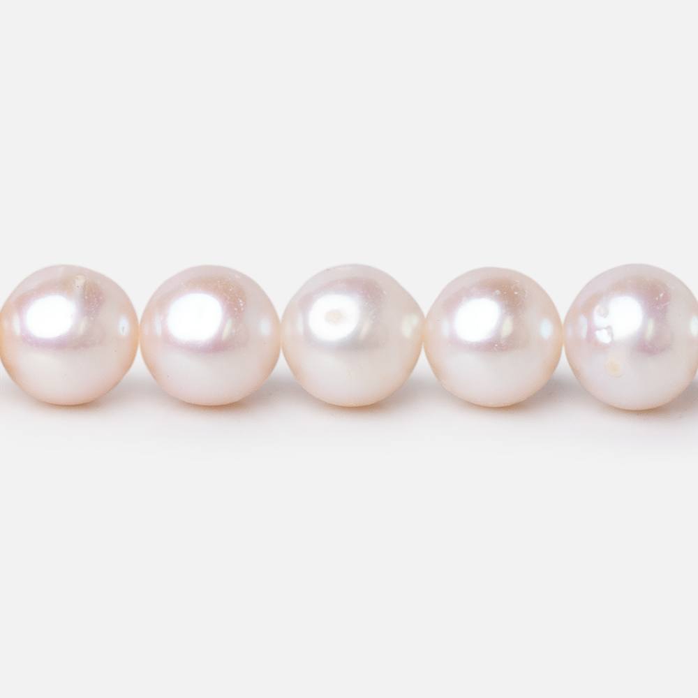 8-8.5mm Cream Off Round Freshwater Pearls 15.5 inch 50 Beads - Beadsofcambay.com