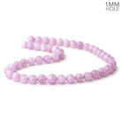 8-8.5mm Kunzite Plain Round Beads 16 inch 46 pieces 1mm hole AA - Beadsofcambay.com