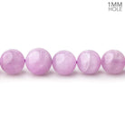 8-8.5mm Kunzite Plain Round Beads 16 inch 46 pieces 1mm hole AA - Beadsofcambay.com